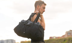 Baggit: Gym Bags for Men Women, Foldable Travel Duffle Bag, Lightweight Weekender Duffel Bag With Shoe Compartment, Water Resistant Workout Duffle Sports Bag for Travel Yoga, Black