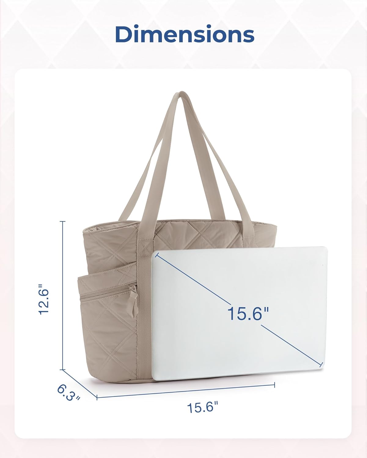 Baggit: Tote Bag for Women, Puffer Work Tote with Zipper, Travel Essentials Quilted Nurse Travel Hospital Bag