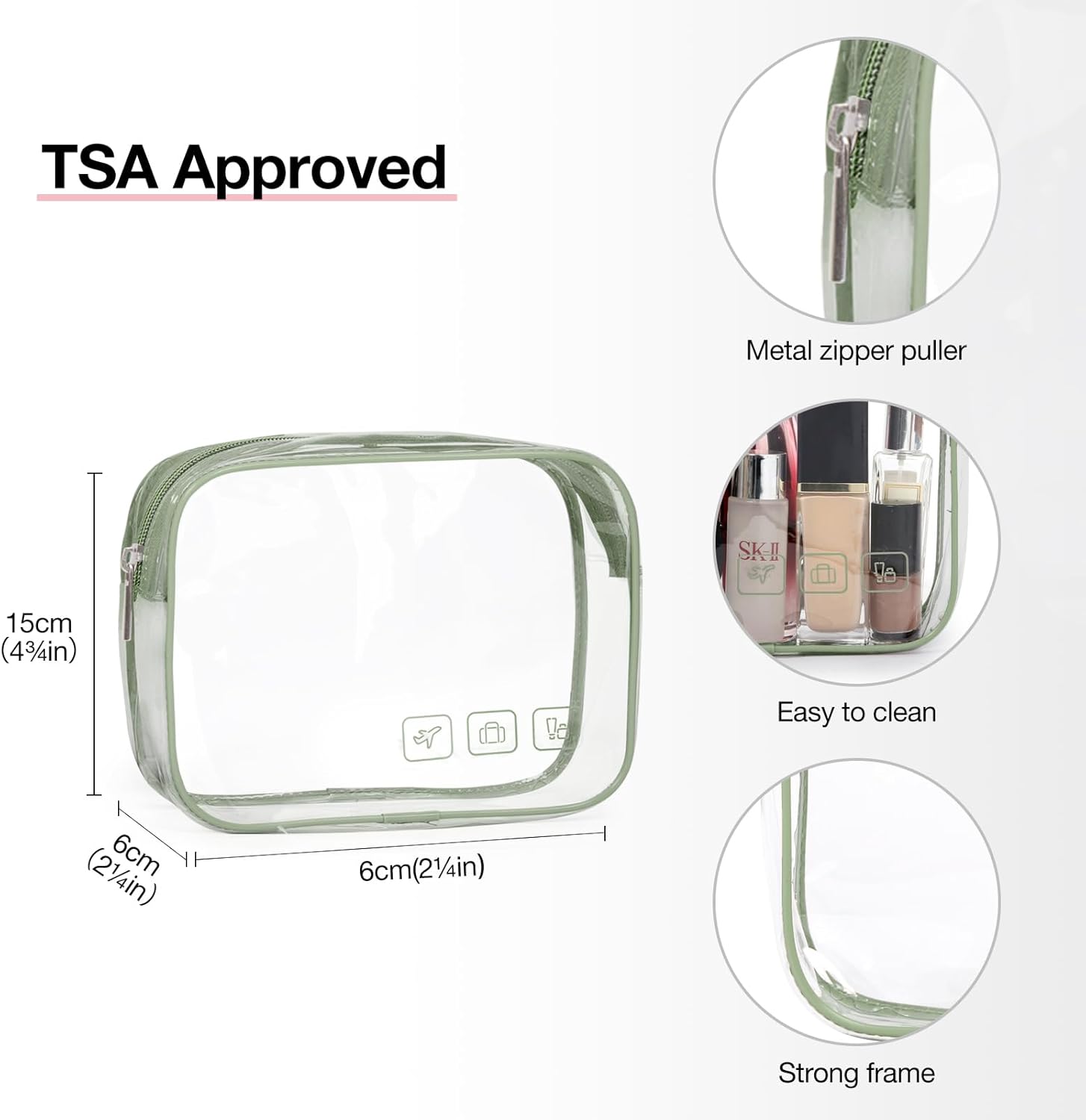 Baggit: Toiletry Bag Hanging Travel Makeup Organizer with TSA Approved Transparent Cosmetic Bag Makeup Bag for Full Sized Toiletries, Medium-Black