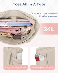 Baggit: Tote Bag for Women, Puffer Work Tote with Zipper, Travel Essentials Quilted Nurse Travel Hospital Bag