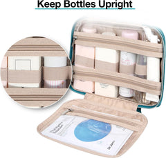 Baggit: Toiletry Bag Hanging Travel Makeup Organizer with TSA Approved Transparent Cosmetic Bag Makeup Bag for Full Sized Toiletries, Medium-Black