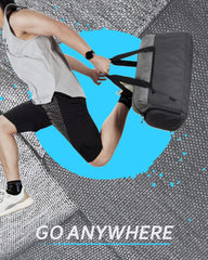 Baggit: Gym Bags for Men Women, Foldable Travel Duffle Bag, Lightweight Weekender Duffel Bag With Shoe Compartment, Water Resistant Workout Duffle Sports Bag for Travel Yoga, Black